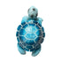 Hanging Planter with Sea Turtle Sculpture for Outdoor Planter Display -blue